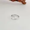 Anel Banhado a Galvanoplastia com Design de Nicho Europeu e Americano Popular Transfronteiriço para Mulheres, Anel Aberto Ajustável Versátil Minimalista, Fabricante em Estoque