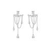 Aretes de Borla Adelgazantes de Ambiente Moderno de Alta Gama Estilo Ins 2021 Aretes Largos de Pin Plateados Accesorios para las Orejas Moda para Mujer
