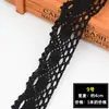Encaje Tejido de Hilo de Algodón Negro Adorno para Manualidades Tela para Mantel Hecho a Mano Materiales para Ropa de Cama de Sofá Tela para Cortinas