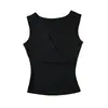 Nuevo top de tirantes cruzado con cuello en V estilo europeo y americano, estilo chica caliente de verano, puro deseo, top corto sin mangas ajustado para mujer, moderno