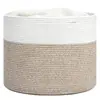 Cesta de armazenamento tecida com corda de algodão para casa nórdica para itens diversos e brinquedos, cesta de lavanderia para decoração de quarto, cesto de roupa suja, transfronteiriço