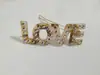 Estilo Igual al de una Celebridad de Internet Pinza para el Cabello Coreana Linda con Diamantes Brillantes Letra LOVE Versátil Elegante Pinza Lateral Pinza para Flequillo Pinza para Mujer