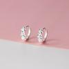 Pendientes Nalan S925 de plata esterlina con diseño de nicho, estilo fresco y dulce, con tres flores de durazno y diamantes, hebilla M06224