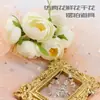 Estilo Europeo Dorado Retro Mini Marco de Fotos Resina Tallada Uñas Postizas Joyería Adornos Accesorios para Sesión de Fotos Fotografía