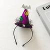 Sombrero de bruja, araña, calabaza, accesorio divertido para el cabello de fiesta de Halloween, diadema de bruja, lazo de malla de encaje