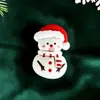 Accesorios para Árbol de Navidad Cabeza de Anciano Muñeco de Nieve Dibujos Animados Pegamento de Crema DIY Pasador Imán para Refrigerador Hebilla de Zapato Accesorios de Resina Adornos