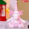 Muñeco de Muñeco de Nieve Ciervo para Ancianos Sentados Nuevo Transfronterizo Muñeca de Lentejuelas Rosas Decoración Navideña Adornos para Ventana