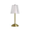 Lámpara de mesa retro de cristal con rayas de calabaza, lámpara de noche para dormitorio, lámpara de escritorio de metal con enchufe táctil, luz de noche de doble propósito, venta al por mayor