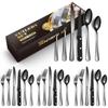Conjunto de Talheres de Aço Inoxidável Transfronteiriço Amazon 24 Peças Hotel Estilo Ocidental Faca de Bife, Garfo, Colher Conjunto em Caixa Estilo Ocidental