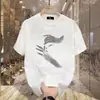 Tamanho Plus Size Gola Redonda M-8XL Camiseta Curta Especial Grande para Barrigudos Solta Barriga Grande Modeladora Algodão Manga Curta