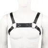Arnés de Pecho de Cuero Negro con Tres Correas Hecho a Medida para Hombres Alternativa a Juguetes Sexuales Sm Atuendo Erótico para Actuación