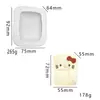 Molde DIY Squishy Serie de Tejido de Invierno Pato Acostado Squishy Cachorro Lindo Animal Molde de Silicona