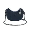Xiao Xiang Moda para el Hogar Bolso de Media Luna Acolchado 2023 Nuevo Verano Bolso de Hombro Tejido con Cadena Bolso Cruzado para Mujer