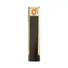 Nuevo Encendedor Recargable Silencioso Encendedor de Cigarrillo Electrónico de Larga Duración A Prueba de Viento Ultra Delgado Compacto Metálico Portátil