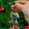 Colgante de Dragón de Acrílico Lindo de Dibujos Animados Nuevo Producto Transfronterizo Colgante para Árbol de Navidad Decoraciones Navideñas