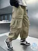 Z1414 Zhaoyangtong Pantalones Cargo Casuales de Verano Nuevos de Moda para Niños, Delgados, Tallas Mediana y Grande, Sueltos, Transpirables