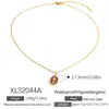 Collar de Acero Inoxidable de Nuevo Estilo Transfronterizo, Personalizado y de Moda, Estilo de Alta Gama Ol, Cruz de Pascua, Collar Chapado en Oro de 18 Quilates para Mujer