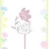 Estilo Ins Transfronterizo Te Amo Mamá Flor Decoración de Pastel de Acrílico Tulipán Día de la Mujer Tarjeta Insertable de Acrílico