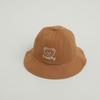 Sombrero de Pescador Bordado de Oso Pequeño de la Suerte para Bebé Estilo Delgado de Primavera y Otoño Gorro Pulóver para Niños Pequeños