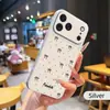 Aplicável ao Apple 18promax Estilo Coreano Capa de Celular com Laço Criativa iPhone17 Couro Fosco 16 Capa Protetora