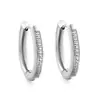 Fivela de ouvido de aço inoxidável ins europeia e americana, moda feminina, temperamento simples, personalidade, elegante, em forma de U, diamante branco, comércio exterior, fivela de ouvido mais vendida