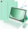 Adecuado para Samsung Taba9Plus Teclado Bluetooth Retroiluminado de Colores y Set de Ratón A11+ Ranura para Lápiz Funda de Cuero Funda S10Lite