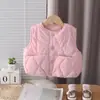 Chaleco de algodón forrado de polar para niños, unisex, otoño e invierno, engrosado y cálido, elegante ropa exterior para bebé, acolchado y aislado