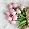 Tulipanes Artificiales Mini de PU Flores Falsas Transfronterizas Ramo de Novia Decoración del Hogar Plantas Artificiales Accesorios para Fotografía