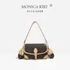 Bolso de Hombro de Lujo con Estampado Floral Vintage para Mujer, Nuevo Tendencia Otoño e Invierno 2025 Estilo de Alta Gama, Bolso Cruzado Amigable con la Revisión de Seguridad