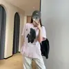 Camisetas de Algodón Puro de Manga Corta con Cuello Redondo para Mujer con Estampado de Caballo del Zodiaco Juguetón y Rejuvenecedor, en Estante 2026 Primavera y Verano Nuevo Estilo 042