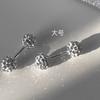 Aguja de Plata Simple para Ir al Trabajo Compacto Espiral Uña para Hueso de la Oreja Diario Exquisito Aretes de Diamantes Mancuerna Uña Aretes Nicho para Mujeres