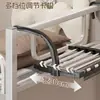 Perchero de Ropa para Mesita de Noche de Dormitorio, Cabecera de Recámara, Estante de Almacenamiento Retráctil Multifuncional, Perchero de Ropa para Colgar en Balcón del Hogar sin Taladro