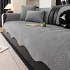 Almofada de Sofá Nova 2026 Padrão Espinha de Peixe em Chenille, Estilo Simples, Capa de Sofá Irregular de Peça Única para Sala de Estar, Transfronteiriça