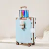 Bagagem para Mulheres, Celebridade da Internet Retrô Mala de Viagem Pequena Spinner 20 polegadas 24 polegadas Estudante Resistente e Durável