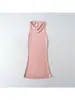 Vestido tubinho strapless da marca Z, vestido longo de cetim emagrecedor transfronteiriço, moda feminina atacado verão 2026, estilo europeu e americano ZA