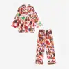 Pijama con temática de perro estilo Ins para niñas, Ropa de estar de algodón puro para primavera y otoño, Lindo pijama tipo cárdigan famoso en Internet para bebés