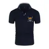 Camisa Polo One Piece 2022 Verão Casual Dividida Slim-fit Manga Curta Moletom Fino Respirável Caimento Manga Curta