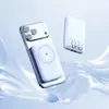 Carregador portátil magnético com quatro cabos embutidos, mini power bank transfronteiriço, fonte de alimentação móvel de alta capacidade ultraleve de 10000mAh