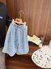 Jeans Súper Suaves y Delgados Estampados para Bebé Niña Verano 2025 Nuevos Pantalones Anchos de Nueve Puntos Holgados para Niña
