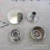 831# botón de presión de metal hierro cobre acero inoxidable hebilla oculta botón de presión blanco eléctrico plateado botón de jeans