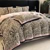 Cama de Veludo de Leite de Inverno Espessa Conjunto de Quatro Peças Alta Qualidade Luxo Leve Cobertura de Edredom de Veludo Coral Dupla Face Lençol de Cama com Forro de Fleece
