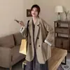 Blazer de talla pequeña, top de primavera y otoño, nueva moda estilo coreano, elegante, corte holgado, casual y adecuado para un look preppy
