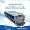 Fan coil horizontal moderno oculto de fábrica para edifício comercial de escritórios de carvão frio fan coil de dupla finalidade silencioso para resfriamento e aquecimento