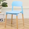 Sillas de comedor apilables tipo macarrón color crema, reforzadas y antideslizantes, para mesas y sillas de comedor en casa, cafeterías comerciales, sillas ligeras de plástico