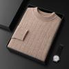 Nuevo Suéter de Cachemira Otoño e Invierno para Hombre 100% Cachemira Pura Camiseta Base Engrosada Suéter de Cuello Semialto Suéter de Cachemira Pura