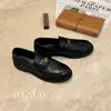 Mocasines de Moneda Dorada para Mujer Punta Redonda Tacón Bajo Estilo Británico Zapatos Pequeños de Cuero Pulido Desgastado Slip-on Planos Mate Zapatos de Mujer Piel Genuina