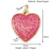 S55 Nuevo Popular Europeo y Americano Concha Corazón Rojo Amor Colgante Pequeño con Zircón
