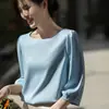 Blusa de satén de acetato con cuello cuadrado, nueva y elegante para verano, estilo retro francés, versión coreana con manga dividida, top base de color liso, ropa de mujer de moda