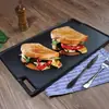 Placa de Hierro Fundido para Parrilla Rectangular Placa para Barbacoa Placa de Barbacoa de Doble Cara Olla de Hierro Fundido para Estufa de Gas para Uso en Exteriores