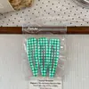 Novo estilo coreano gota d'água onda bolinhas franja de menina grampo quebra-cabeça bolsa xadrez infantil colorido clip lateral quebra-cabeça acessórios de cabelo